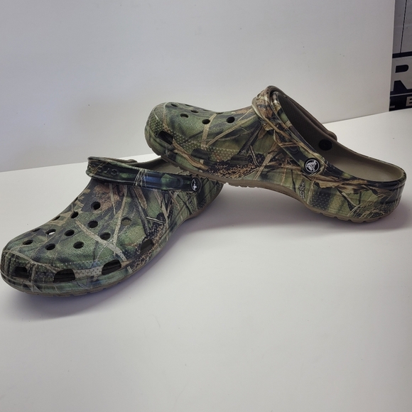 Crocs Men\'s Classic Real Tree Camo Khaki Green Size 11 main image 7